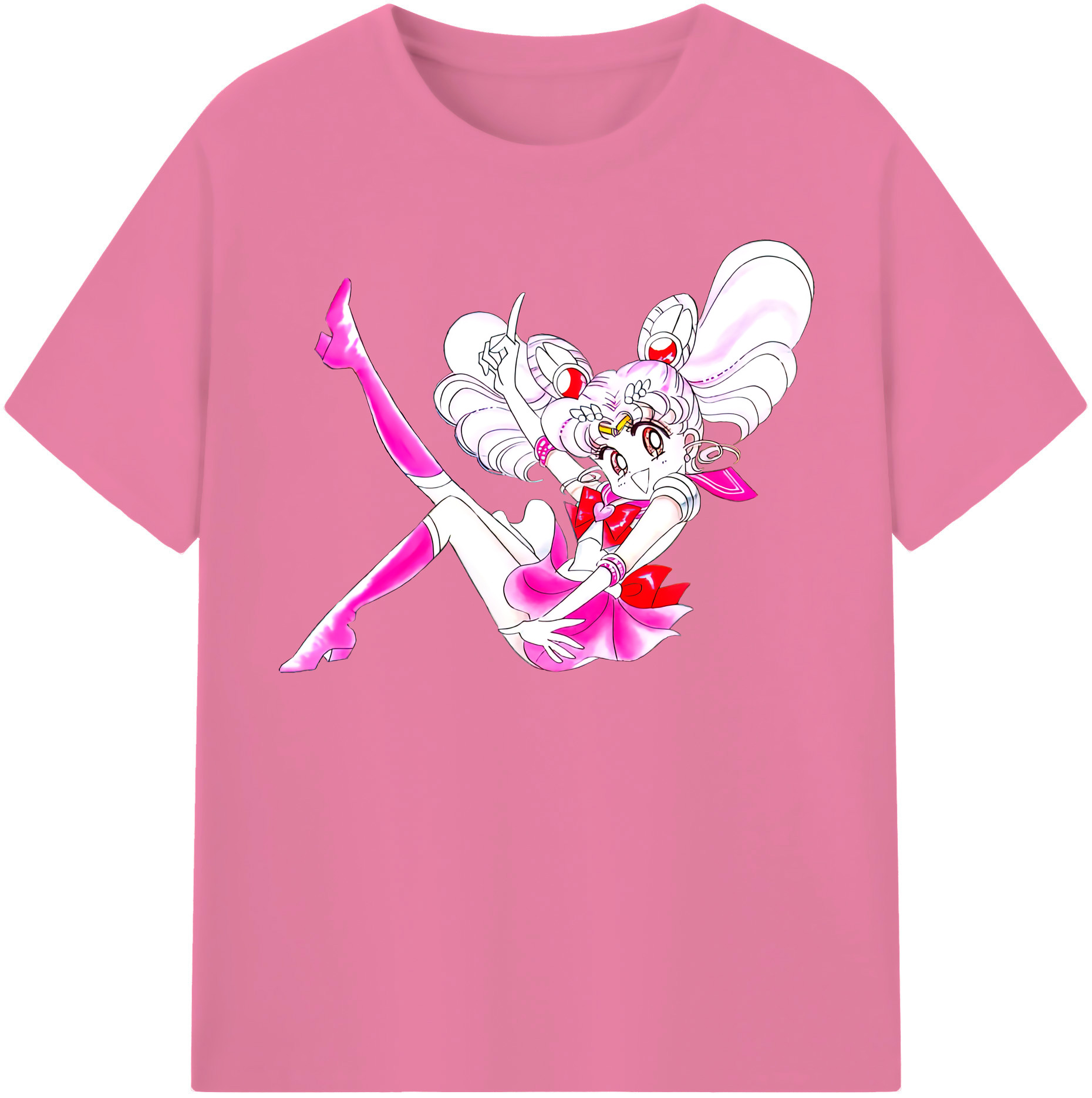 （画像用） 美少女戦士セーラームーン ちびうさ Sailor Moon Chibiusa Tsukino Usagi Small Lady Serenity 綿100％半袖Tシャツ（フロントプリント）